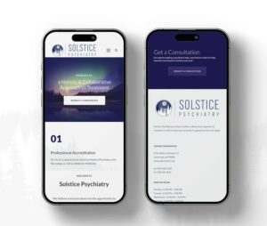 Anchorage Web Design and Branding - solstice psychiatry web design