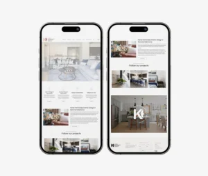 website design for interior designer - Bianca Frank Design